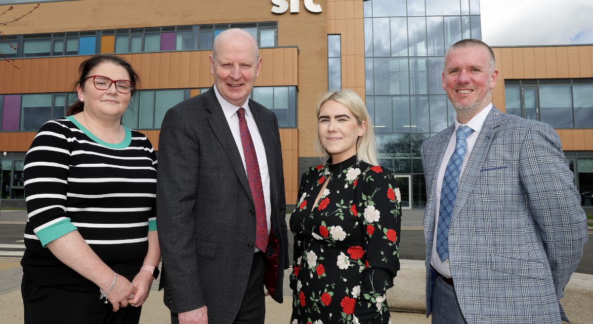 Furthern and Higher Education Colleagues including SERC's Gary Ritchie (right) promoting Higher Education at local colleges